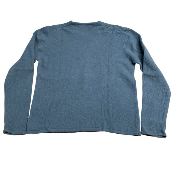 J. CREW SWEATER 100% LAMBSWOOL MENS L QUIET LUXURY KNIT BLUE NEUTRAL OLD MONEY - Picture 2 of 6